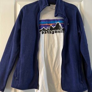 Patagonia zip and tee shirt